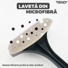 Stergator 2 in 1 Teno1092, design dual cu laveta si racleta, maner detasabil, curatare si lustruire, ideal pentru toate tipurile de suprafete, gri/galben