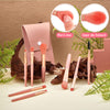 Set 8 Mini Pensule pentru Machiaj Teno311, machiaj profesional/incepatori, portabile, roz