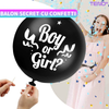 Balon Gender Reveal Teno1058, pentru Petreceri/Evenimente/Botezuri, confetti in 2 culori, negru