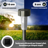 Set 10 Lampi Solare pentru Gradina Teno1119, tehnologie LED,pentru exterior, incarcare solara, autonomie 8 ore, tip tarus, PVC, lumina alb rece