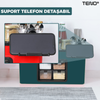 Organizator Multifunctional pentru Bucatarie Teno®, 4 Compartimente, raft condimente, suport detasabil telefon,tavita de scurgere, suport tacamuri/ustensile, verde inchis