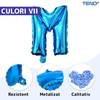 Balon in Forma de Litera M Teno1478, metalizat, pentru Petreceri/Aniversari/Evenimente, rezistent, folie, albastru, 40 cm