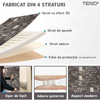 Set 10x Tapet Caramida 3D Teno1298, Model Piatra Naturala, suprafata acoperire 5.3 mp, autoadeziv, waterproof, usor de montat, design modern, 70x77 cm, maro/gri