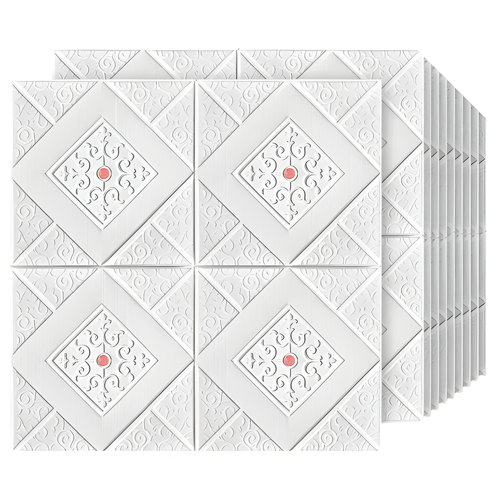 Set 10x Tapet Caramida 3D Teno2145, Model Romburi cu Cristal, suprafat ...