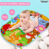 Centru de Activitati si Joaca Teno327, saltea interactiva pentru copiicu sunete, multifunctional, pian si oglinda detasabile, jucarii zornaitoare, 4 moduri interactive si educative, roz