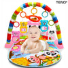 Centru de Activitati si Joaca Teno327, saltea interactiva pentru copiicu sunete, multifunctional, pian si oglinda detasabile, jucarii zornaitoare, 4 moduri interactive si educative, roz