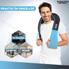 Aparat Profesional pentru Masaj Cervical Teno329, spate, lombara, abdomen si picioare, shiatsu, 4 puncte de masaj, albastru
