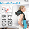 Aparat Profesional pentru Masaj Cervical Teno329, spate, lombara, abdomen si picioare, shiatsu, 4 puncte de masaj, albastru