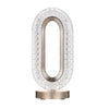 Lampa Ambientala Cristal LED Teno356, forma ovala, portabila, 3 moduri de iluminare, intensitate ajustabila, tactila, incarcare USB-C