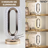 Lampa Ambientala Cristal LED Teno356, forma ovala, portabila, 3 moduri de iluminare, intensitate ajustabila, tactila, incarcare USB-C