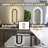 Lampa Ambientala Cristal LED Teno356, forma ovala, portabila, 3 moduri de iluminare, intensitate ajustabila, tactila, incarcare USB-C