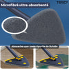 Mop cu Cap Triunghiular Teno464, rotire 360 grade, telescopic, curatare usoara, 5 lavete incluse, 127 cm, albastru/galben