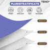 Set 3 Cutii pentru Depozitare si Organizare Teno1055, 3 dimensiuni, pliabile, maner ranforsat si fereastra transparenta, pentru haine/paturi/ plapumi/ perne/ lenjerii de pat/jucarii, 60 L / 84 L / 105 L, albastru