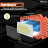 Lampa LED cu 3 Brate Mobile Teno1222, 3 aripi pliabile, 36 LED-uri, flux luminos 3000LM, lumina alba rece 6000-6500K, bec iluminare pentru interior garaj/depozit/atelier, portocaliu