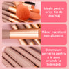 Set 8 Mini Pensule pentru Machiaj Teno311, machiaj profesional/incepatori, portabile, roz