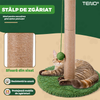 Ansamblu de Joaca pentru Pisici in Forma de Palmier Teno®, tip turn, 1 nivel,franghie si mingiute de joaca, stalpi pentru zgariat, captuseala extra moale, structura stabila, 85 cm, verde