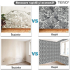 Set 10x Tapet Caramida 3D Teno1302, Model Marmura, suprafata acoperire 5.3 mp, autoadeziv, waterproof, usor de montat, design modern, 70x77 cm, gri deschis