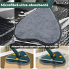 Mop cu Cap in Forma de Inima Teno1157, rotire 360 grade, telescopic, curatare usoara, 2 lavete incluse, 127 cm, verde/galben