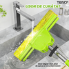 Mop cu PVA Teno1659, sistem de stoarcere integrat, coada telescopica, laveta rezistenta, curatare usoara, absorbtie eficienta, captare a prafului, 120 cm, galben/verde