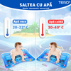 Saltea cu Apa pentru Bebelusi Teno1206, centru de activitati si joaca, gonflabila, umpluta cu lichid, jucarii senzoriale tip animale marine, design distractiv, albastru