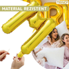 Balon in Forma de Litera M Teno1466, metalizat, pentru Petreceri/Aniversari/Evenimente, rezistent, folie, gold, 40 cm