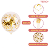 Set 5 Baloane cu Banner Teno1061, Confetti, pentru Petreceri/Aniversari/Evenimente, model HAPPY BIRTHDAY, roz