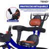 Tricicleta pentru Copii 6 in 1 Teno1574, pozitie de somn, aparatoare de siguranta, copertina retractabila, maner cu suport de bauturi, cosuri de depozitare frontal si dorsal, protectie raze UV, suport de picioare, pedale, greutate maxima 25 kg, albastru