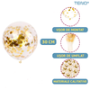 Set 5 Baloane cu Banner Teno1062, Confetti, pentru Petreceri/Aniversari/Evenimente, model HAPPY BIRTHDAY, albastru
