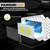 Lampa LED cu 3 Brate Mobile Teno1221, 3 aripi pliabile, 36 LED-uri, flux luminos 3000LM, lumina alba rece 6000-6500K, bec iluminare pentru interior garaj/depozit/atelier, alb