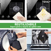 Set 4 Folii Protectie Teflon Teno88, pentru aragaz sau plita, detasabile, ajustabile, usor de curatat, anti-aderente, negru