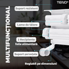 Dispenser de Bucatarie Multifunctional Teno1491, 4 in 1, pentru folie alimentara/ folie de aluminiu/ hartie de copt si servetele, rezistent, montare usoara cu suruburi, compatibil cu diverse dimensiuni de role, alb