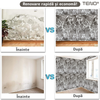 Set 10x Tapet Panou 3D Teno1304, Model Marmura, suprafata acoperire 4.9 mp, autoadeziv, waterproof, usor de montat, design modern, 70x70 cm, gri inchis