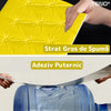 Set Tapet 3D Teno389, suprafata acoperire 2.45 mp, autoadeziv, waterproof, design modern, usor de montat, 70x35cm, galben