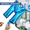 Balon in Forma de Litera M Teno1478, metalizat, pentru Petreceri/Aniversari/Evenimente, rezistent, folie, albastru, 40 cm