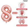 Set 2 Baloane Cifra 18Teno720, pentru Petreceri/Aniversari/Evenimente/Majorate, 105 cm, rose gold
