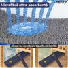 Mop cu Cap Dreptunghiular Teno1177, rotire 360 grade, telescopic, curatare usoara, 3 lavete incluse, 123 cm, albastru/galben