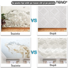 Set Tapet 3D Teno111, autoadeziv, perete/tavan, model floare, waterproof, usor de montat, design modern, 70x70 cm, alb