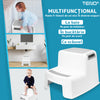 Scaunel Inaltator pentru Copii Teno33, multifunctional, doua trepte, suprafata anti-alunecare, pentru bucatarie/baie, tip scara, confortabil, sigur, alb