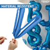 Set 12 Baloane Teno1286, Litere, pentru Petreceri/Aniversari/Evenimente, o singura dimensiune, o culoare, metalizate, folie, model BINE ATI VENIT albastru, 45 cm