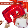 Balon in Forma de Litera E Teno1477, metalizat, pentru Petreceri/Aniversari/Evenimente, rezistent, folie, rosu, 40 cm