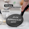 Tigaie Electrica pentru Clatite Teno1665, gatire fara ulei, usor de utilizat, suprafata mare, buton intuitiv, maner rezistent, tavita si tel incluse, 110-220 V, negru