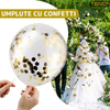 Set 10 Baloane Teno769, Confeti, pentru Petreceri/Aniversari/Evenimente, o singura dimensiune, 2 culori, latex, gold