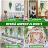 Set 2 Plante Artificiale Tip Iedera Teno1128, ramuri agatatoare, aspect natural, rezistente la conditii meteo, frunze detasabile, interior/exterior, 85 cm, verde