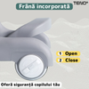 Premergator Multifunctional pentru Bebelusi Teno1100, tava cu 3 jucarii, pisica, muzica, reglabil, pliabil, greutate max 20kg, 6-36 luni, gri