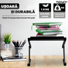 Masuta pentru Laptop 2 in 1 Teno1451, reglabila pe inaltime, fante de aerisire, suport reglabl pentru mouse, multifunctionala, versatila, 42 x 26 cm, negru