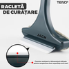 Stergator 2 in 1 Teno1092, design dual cu laveta si racleta, maner detasabil, curatare si lustruire, ideal pentru toate tipurile de suprafete, gri/galben