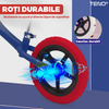 Bicicleta fara Pedale Teno1117, inaltime reglabila, manere anti-alunecare, sa confortabila waterproof, roti de 12 inch, cauciuc rezistent, 2-5 ani, albastru/rosu