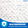 Set 150 de Saci de Rafie Teno1251, materiale calitative, rezistenta ridicata, capacitate mare, waterproof, universali, 55 x 100 cm, alb/albastru