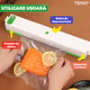 Aparat de Sigilat si Vidat Teno1311, alimente si obiecte, vidare umeda/uscata/soft, 90W, 220V, portabil, alb/verde