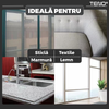 Stergator 2 in 1 Teno1092, design dual cu laveta si racleta, maner detasabil, curatare si lustruire, ideal pentru toate tipurile de suprafete, gri/galben